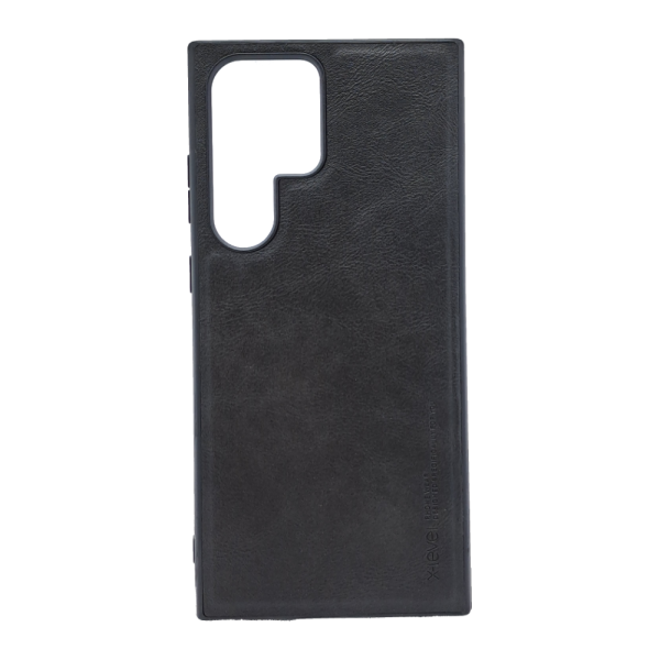 قاب سامسونگ S23 ultra مدل leather خاکستری