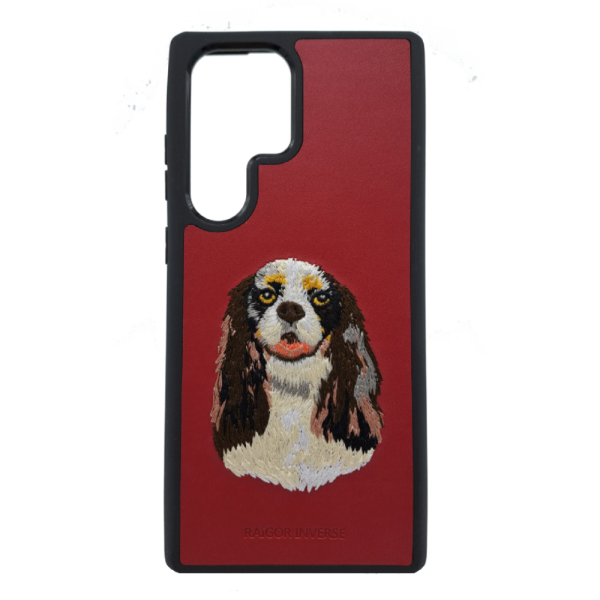 قاب سامسونگ S23 ultra مدل leather dog قرمز