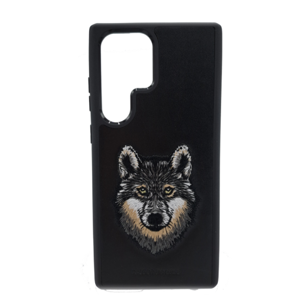 قاب سامسونگ S23 ultra مدل leather dog مشکی